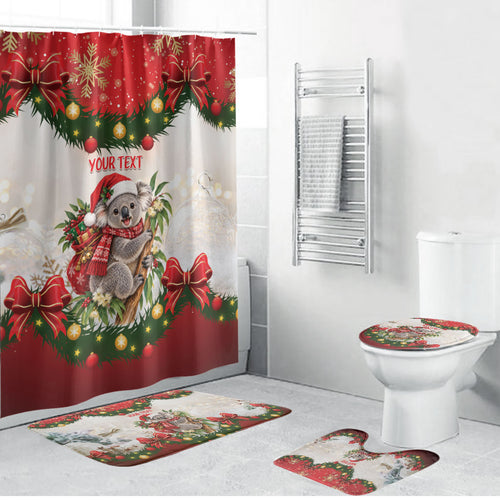 Personalised Koala Australia Christmas Bathroom Set Koa-la-la-la-la Xmas Bows