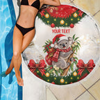 Personalised Koala Australia Christmas Beach Blanket Koa-la-la-la-la Xmas Bows