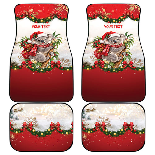 Personalised Koala Australia Christmas Car Mats Koa-la-la-la-la Xmas Bows