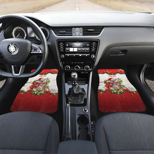 Personalised Koala Australia Christmas Car Mats Koa-la-la-la-la Xmas Bows