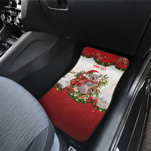 Personalised Koala Australia Christmas Car Mats Koa-la-la-la-la Xmas Bows