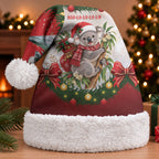 Personalised Koala Australia Christmas Santa Hat Koa-la-la-la-la Xmas Bows