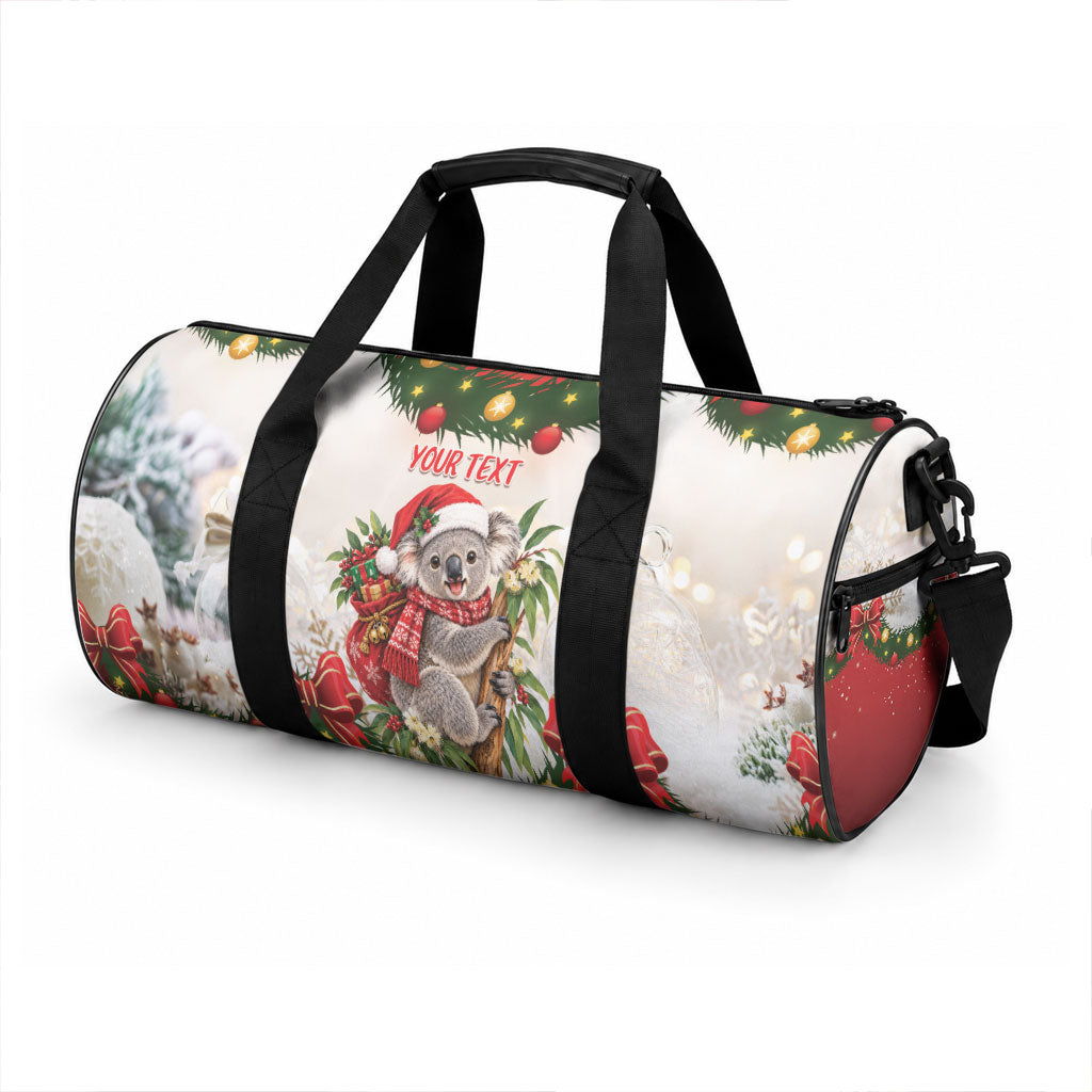 Personalised Koala Australia Christmas Duffle Bag Koa-la-la-la-la Xmas Bows