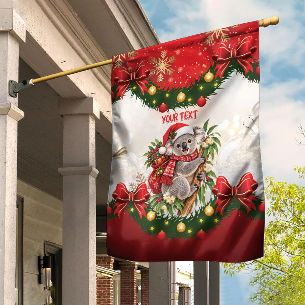 Personalised Koala Australia Christmas Garden Flag Koa-la-la-la-la Xmas Bows
