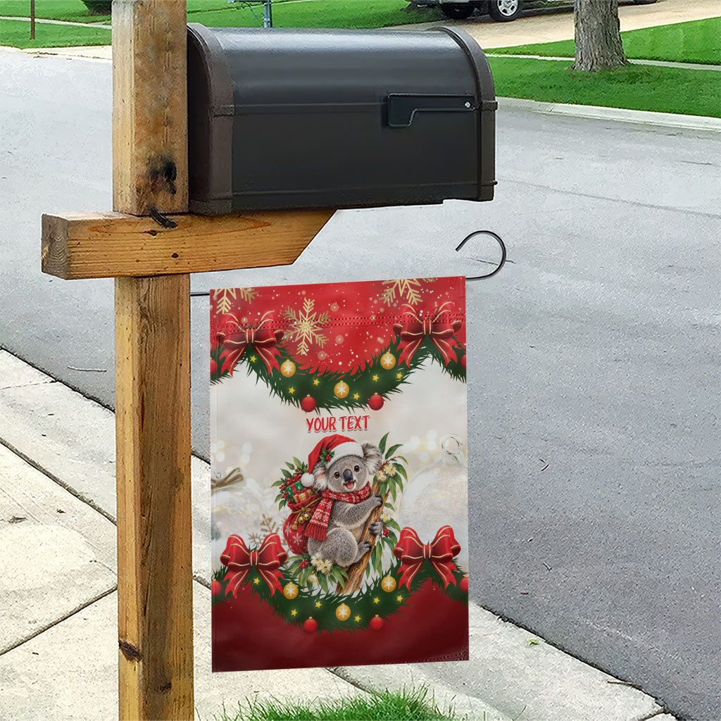 Personalised Koala Australia Christmas Garden Flag Koa-la-la-la-la Xmas Bows