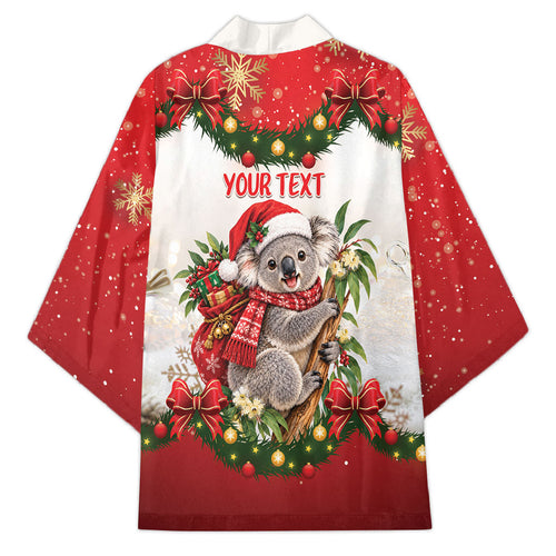 Personalised Koala Australia Christmas Kimono Koa-la-la-la-la Xmas Bows