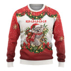 Personalised Koala Australia Christmas Ugly Christmas Sweater Koa-la-la-la-la Xmas Bows