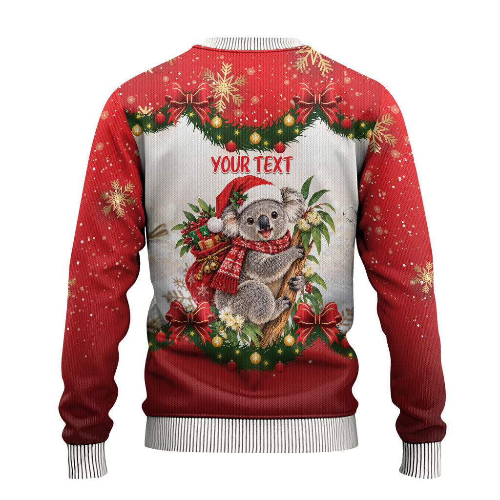 Personalised Koala Australia Christmas Ugly Christmas Sweater Koa-la-la-la-la Xmas Bows