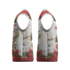 Personalised Koala Australia Christmas Knitted V-Neck Vest Koa-la-la-la-la Xmas Bows