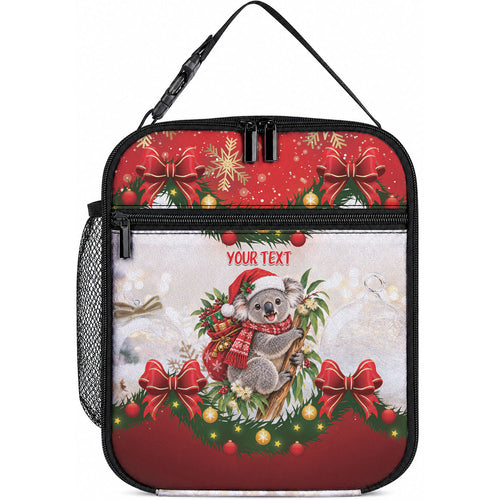 Personalised Koala Australia Christmas Lunch Bag Koa-la-la-la-la Xmas Bows