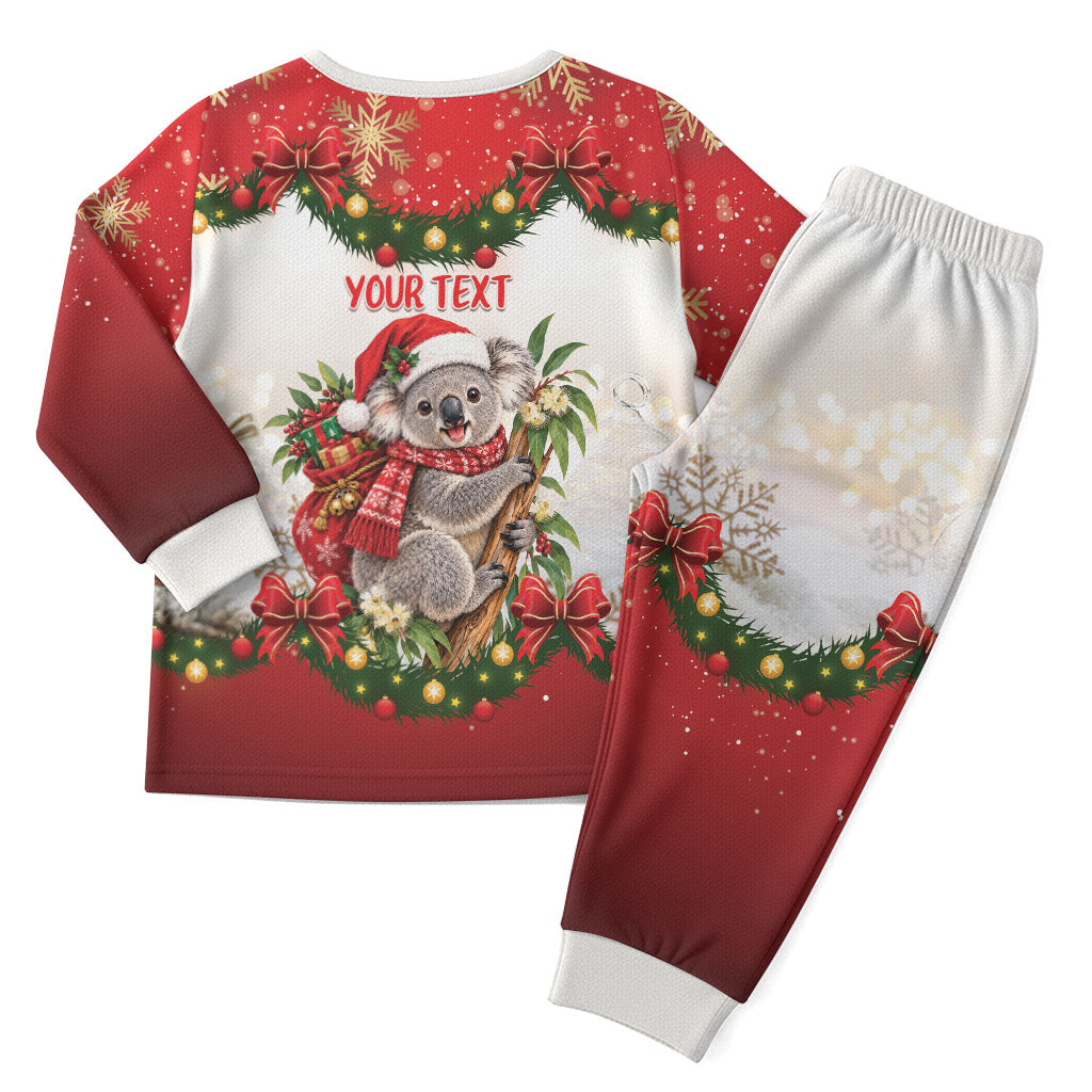 Personalised Koala Australia Christmas Pajama Set Koa-la-la-la-la Xmas Bows