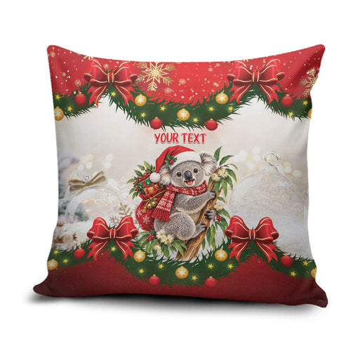 Personalised Koala Australia Christmas Pillow Cover Koa-la-la-la-la Xmas Bows