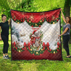 Personalised Koala Australia Christmas Quilt Koa-la-la-la-la Xmas Bows
