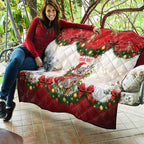 Personalised Koala Australia Christmas Quilt Koa-la-la-la-la Xmas Bows
