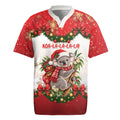 Personalised Koala Australia Christmas Rugby Jersey Koa-la-la-la-la Xmas Bows