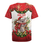 Personalised Koala Australia Christmas Rugby Jersey Koa-la-la-la-la Xmas Bows