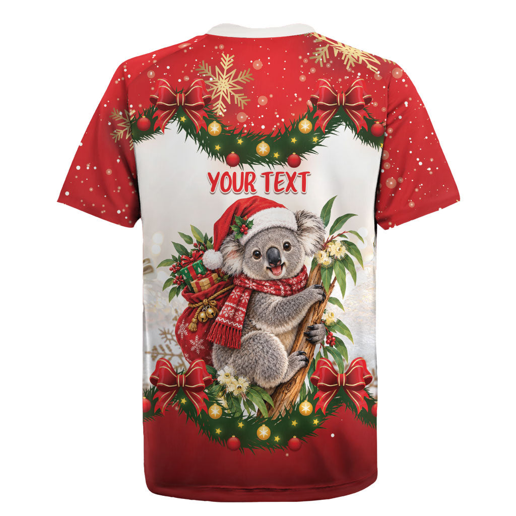 Personalised Koala Australia Christmas Rugby Jersey Koa-la-la-la-la Xmas Bows