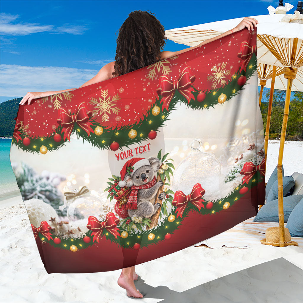 Personalised Koala Australia Christmas Sarong Koa-la-la-la-la Xmas Bows