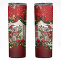 Personalised Koala Australia Christmas Skinny Tumbler Koa-la-la-la-la Xmas Bows