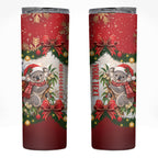 Personalised Koala Australia Christmas Skinny Tumbler Koa-la-la-la-la Xmas Bows