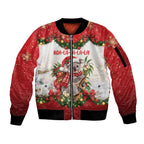 Personalised Koala Australia Christmas Sleeve Zip Bomber Jacket Koa-la-la-la-la Xmas Bows