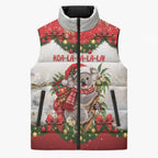 Personalised Koala Australia Christmas Sleeveless Puffer Jacket Koa-la-la-la-la Xmas Bows