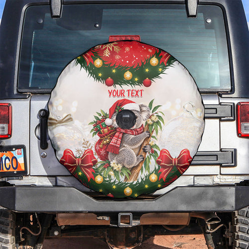 Personalised Koala Australia Christmas Spare Tire Cover Koa-la-la-la-la Xmas Bows