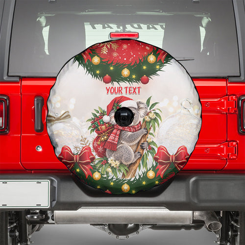 Personalised Koala Australia Christmas Spare Tire Cover Koa-la-la-la-la Xmas Bows