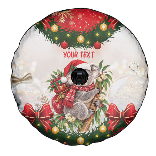 Personalised Koala Australia Christmas Spare Tire Cover Koa-la-la-la-la Xmas Bows
