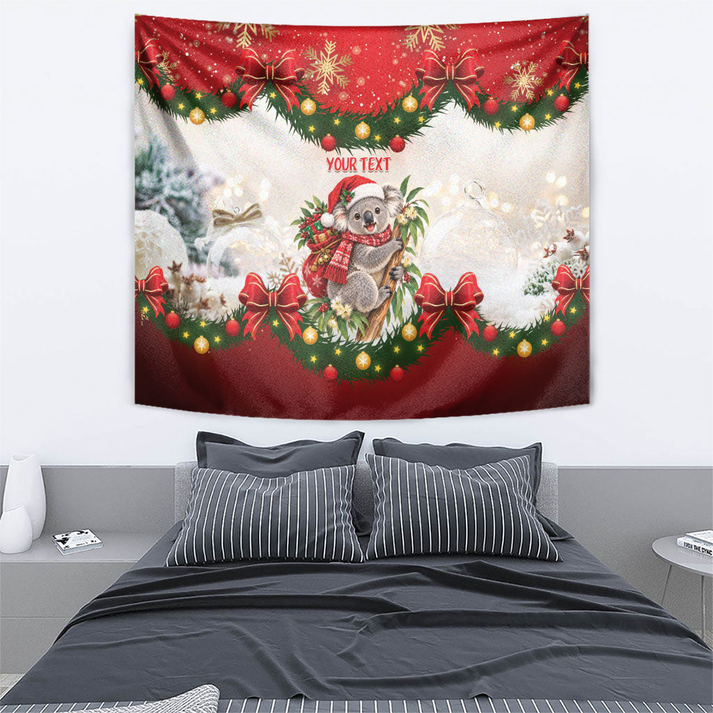 Personalised Koala Australia Christmas Tapestry Koa-la-la-la-la Xmas Bows