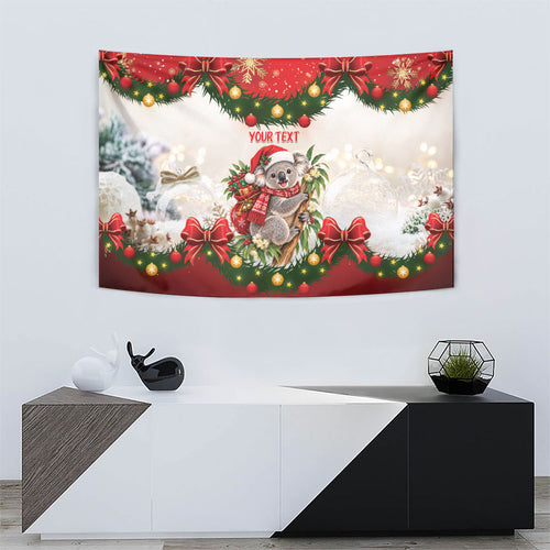 Personalised Koala Australia Christmas Tapestry Koa-la-la-la-la Xmas Bows