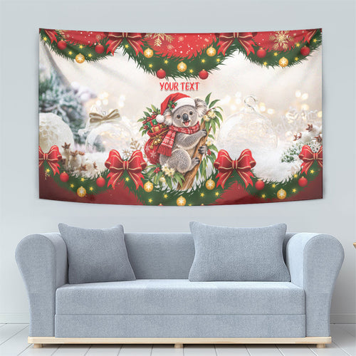 Personalised Koala Australia Christmas Tapestry Koa-la-la-la-la Xmas Bows