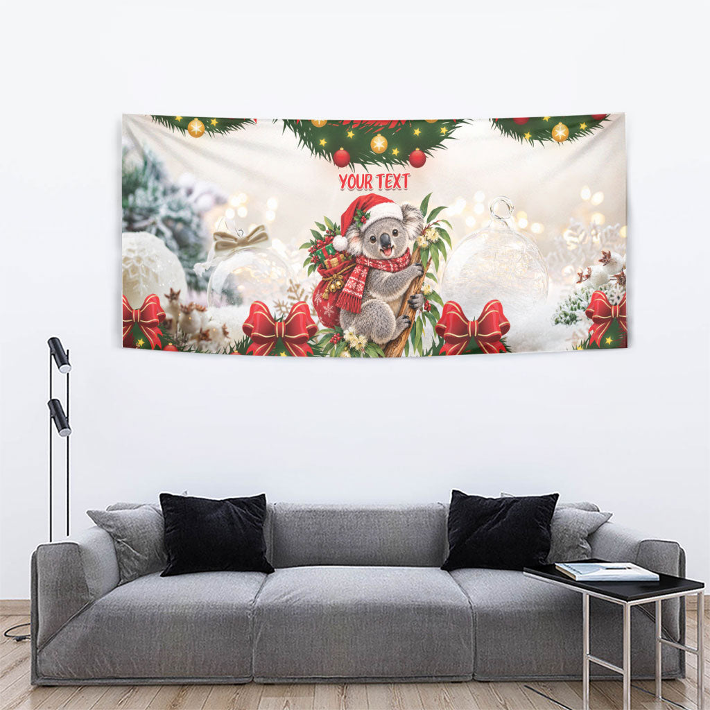 Personalised Koala Australia Christmas Tapestry Koa-la-la-la-la Xmas Bows