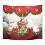 Personalised Koala Australia Christmas Tapestry Koa-la-la-la-la Xmas Bows