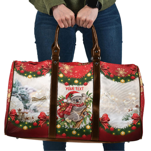 Personalised Koala Australia Christmas Travel Bag Koa-la-la-la-la Xmas Bows