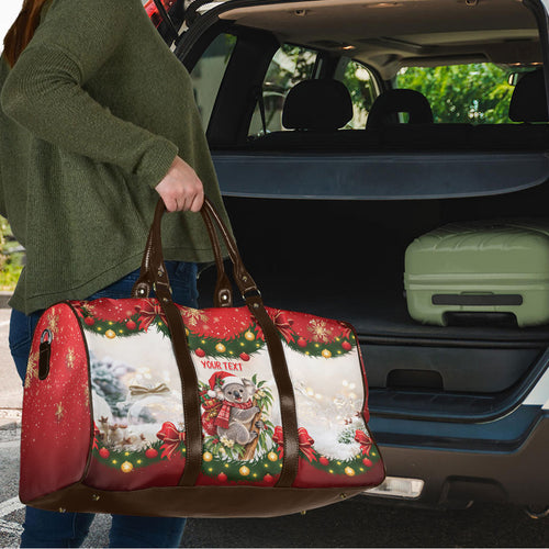 Personalised Koala Australia Christmas Travel Bag Koa-la-la-la-la Xmas Bows