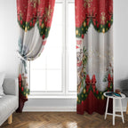Personalised Koala Australia Christmas Window Curtain Koa-la-la-la-la Xmas Bows