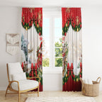 Personalised Koala Australia Christmas Window Curtain Koa-la-la-la-la Xmas Bows