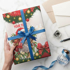 Personalised Koala Australia Christmas Wrapping Paper Koa-la-la-la-la Xmas Bows