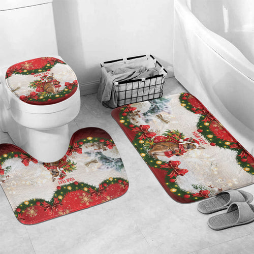 Personalised Wallaby Australia Christmas Bathroom Set Merry Xmas Bows