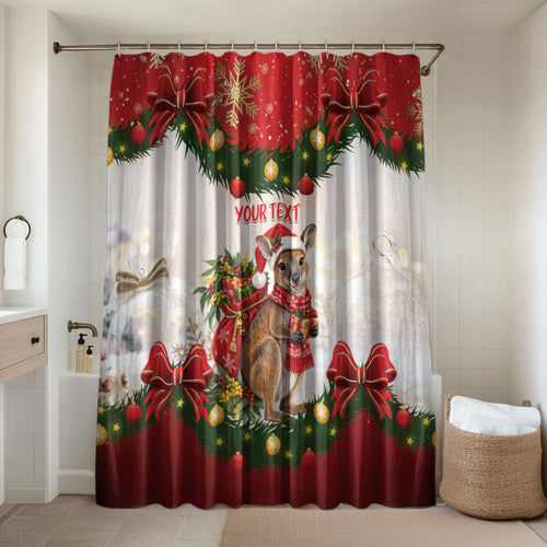 Personalised Wallaby Australia Christmas Bathroom Set Merry Xmas Bows