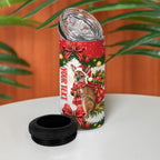 Personalised Wallaby Australia Christmas 4 in 1 Can Cooler Tumbler Merry Xmas Bows