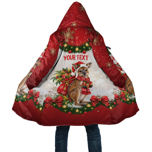 Personalised Wallaby Australia Christmas Cloak Merry Xmas Bows