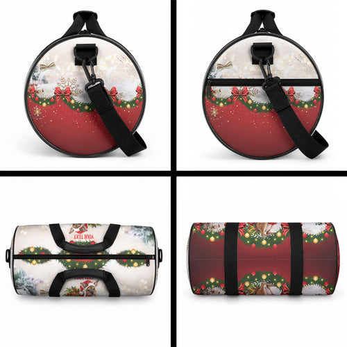 Personalised Wallaby Australia Christmas Duffle Bag Merry Xmas Bows