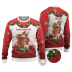 Personalised Wallaby Australia Christmas Ugly Christmas Sweater Merry Xmas Bows