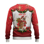 Personalised Wallaby Australia Christmas Ugly Christmas Sweater Merry Xmas Bows