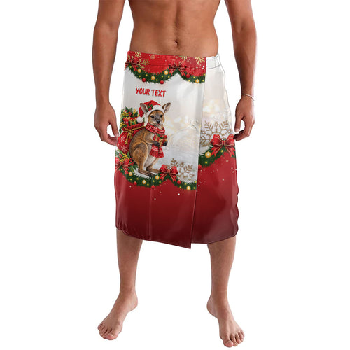 Personalised Wallaby Australia Christmas Lavalava Merry Xmas Bows