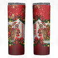 Personalised Wallaby Australia Christmas Skinny Tumbler Merry Xmas Bows