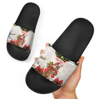 Personalised Wallaby Australia Christmas Slide Sandals Merry Xmas Bows