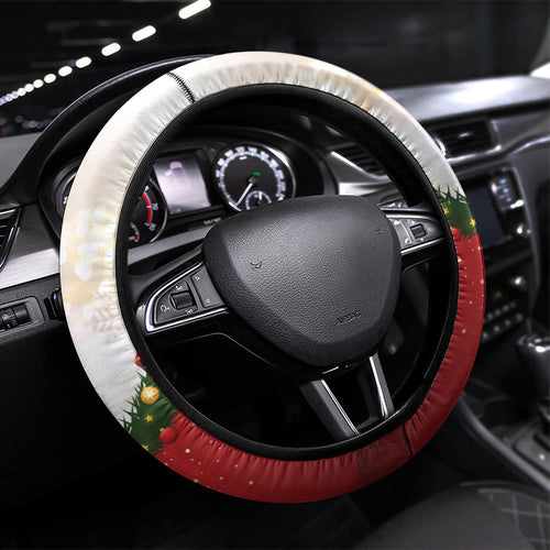 Wallaby Australia Christmas Steering Wheel Cover Merry Xmas Bows
